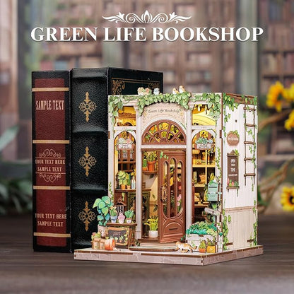 Fsolis Book Nook Kit, 3D Wooden Puzzles - Image 3