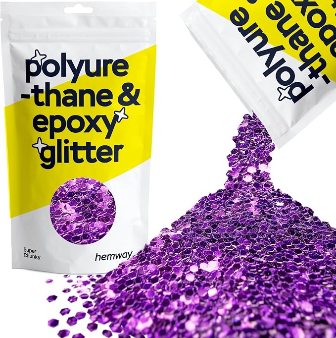Hemway Glitter for Resin 100g Purple Metallic Crystals for Epoxy Craft Super by Hemway