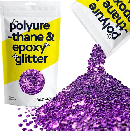 Hemway Glitter for Resin 100g Purple Metallic Crystals for Epoxy Craft Super by Hemway