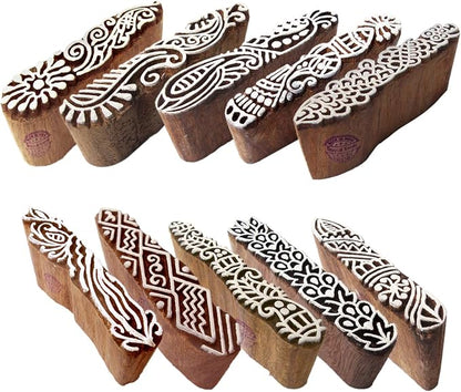 Pottery Printing Blocks Rural Border Shape Wood Stamps Htag2158 by RoyalKraft