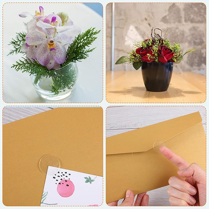 Zonon 200 Pcs Double Sided Adhesive Dots Clear Glue Point Tape Stickers Balloon - Image 5