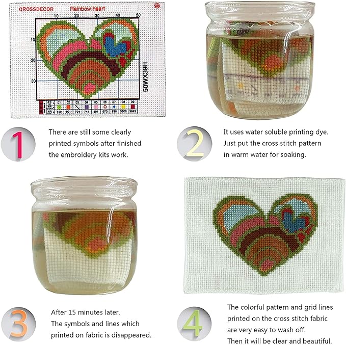 Dimensean Stamped Cross Stitch Kits Full Range of Embroidery Patterns Starter - Image 6