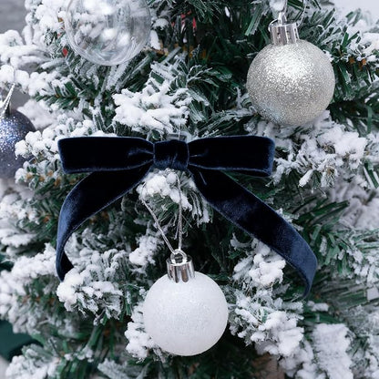 Vintage Navy Blue Velvet Ribbon Christmas Ribbon - Image 4