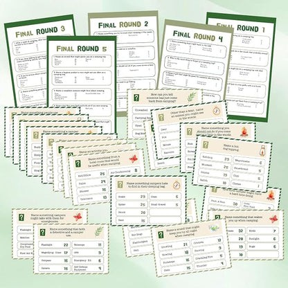 30 Pcs Camping Friendly Feud Game Set Camping Party Game Trivia Quiz - Image 3
