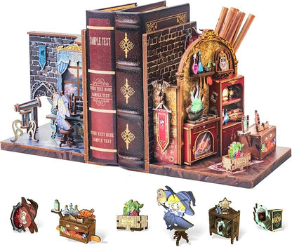 Cutefun 2Pcs Book Nook Kit, DIY 3D Wooden Puzzles by Cutefun