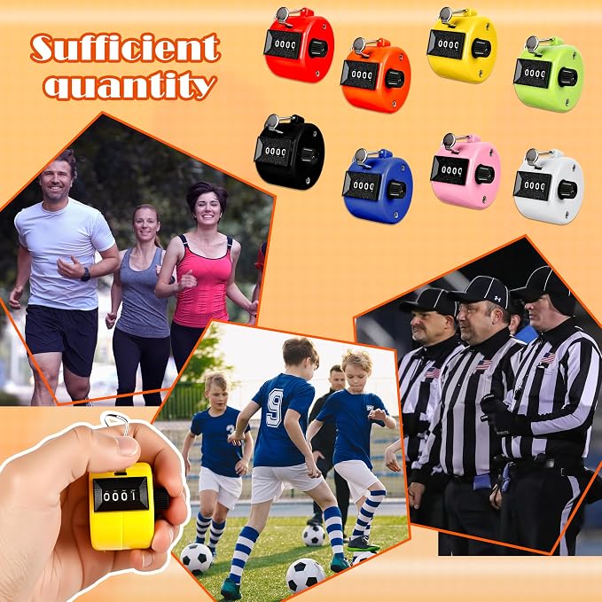24 Pcs Hand Tally Counter 4 Digit Mechanical Finger Counter Clickers Resettable - Image 6