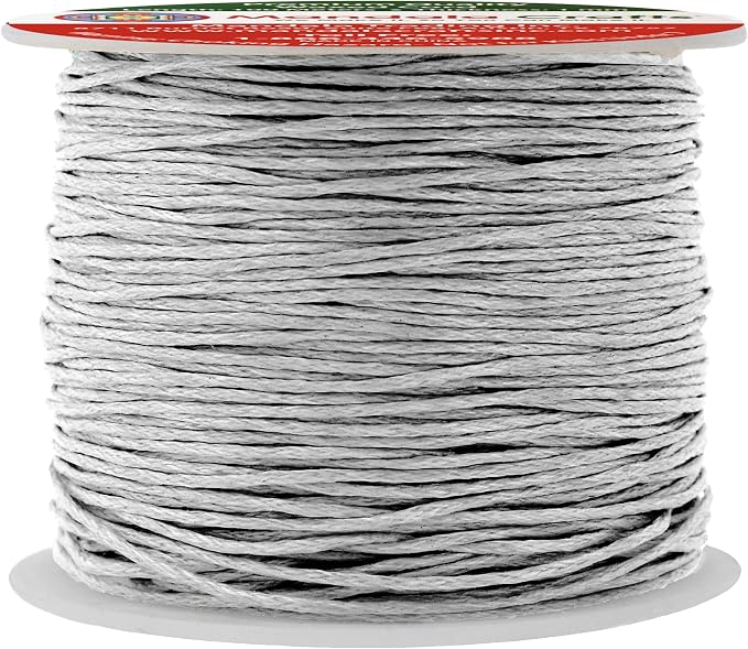 Mandala Crafts 1mm 109 Yards Silver Cotton Waxed Cord by MandalaCrafts