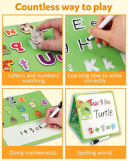 Coogam Magnetic Letters and Numbers, 36 Animal & Fruit Fridge Magnets, - Image 2