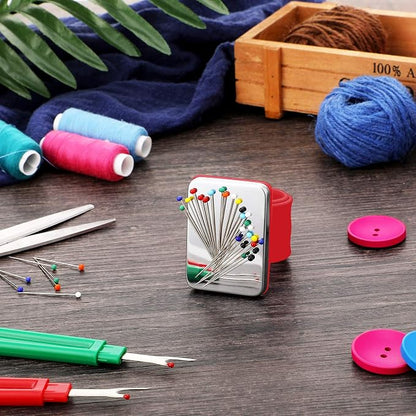 WILLBOND Magnetic Wrist Sewing Pincushion Wrist Magnetic Pin Holder Wristband - Image 5