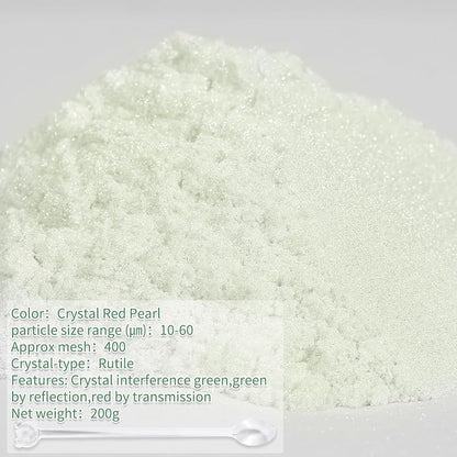 Mica Powder, 7.05OZ（200g）, Crystal Green Pearl Mica Powder Pigment - Image 2