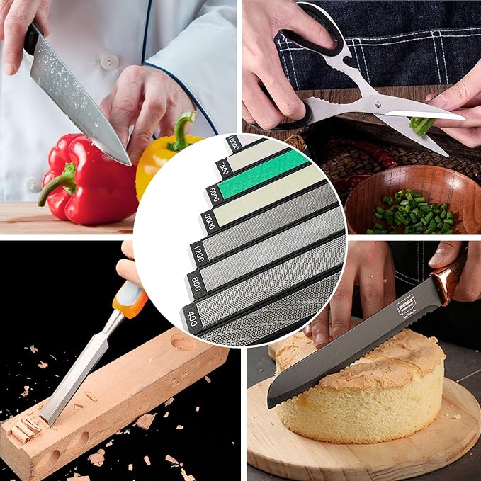 RUIXIN PRO 8 Pcs Diamond Knife Sharpening Stones - Image 6