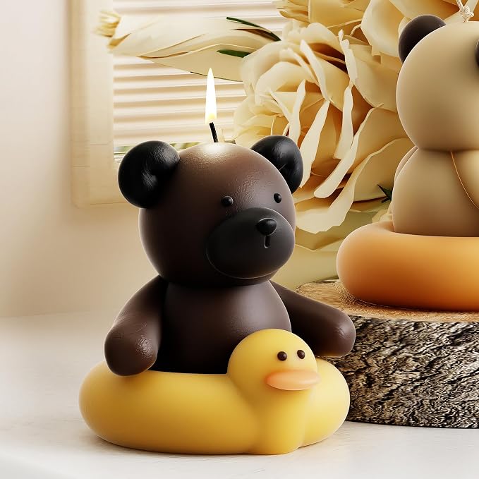 Swimming Bear Candle Swim Animal Resin Casting Resin Making Molds Silicone Mold - Image 5