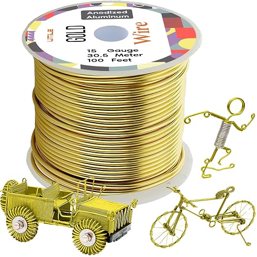 UTILE Armature Aluminum Wire 100 ft 15 Gauge 1.8 mm Anodized Craft Bendable by UTILE