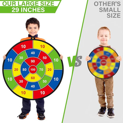 Large Dart Board for Kids, Kids Double-Sided Dart Board - Image 2