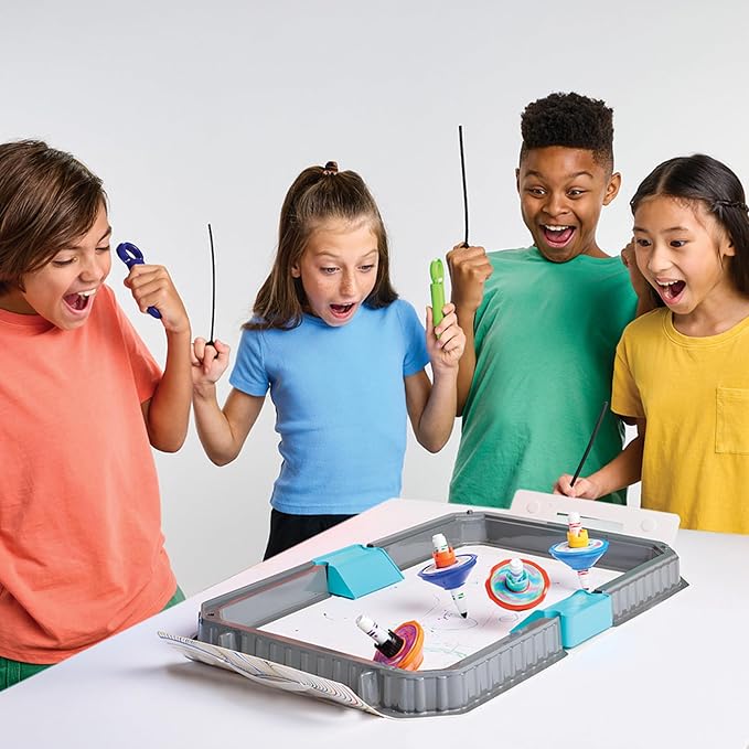 Crayola Colourwhirls Battle Arena Art Game, DIY Gyro Spin Art Toy, 4 Battling - Image 10