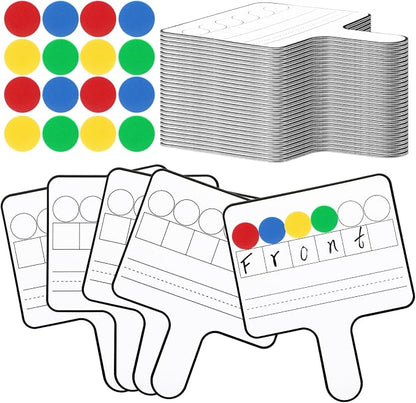 Seajan 18 Pcs Magnetic Paddle Set Education Dry Erase Double Side Handheld by Seajan