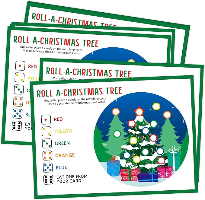 Roll A Christmas Tree Dice Game, Christmas Games by rorusio