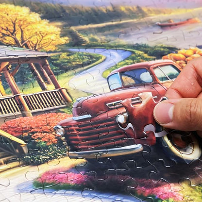 Think2Master Lakeside Mountain Retreat 500 Pieces Large Format Jigsaw Puzzle: - Image 2