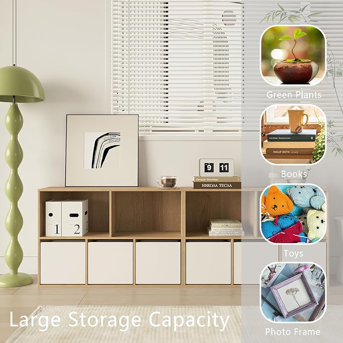 Wood Storage Organizer Drawer, Embossed White - Image 6