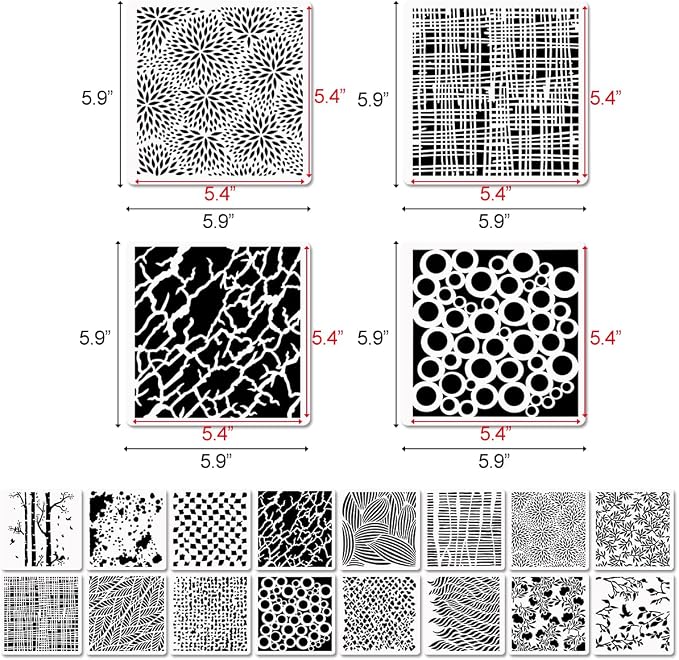 16 Pcs Layering Stencils for Painting - Image 2