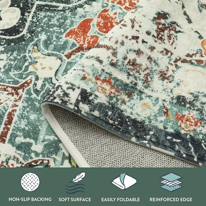 Lahome Area Rugs 9x12 Living Room Boho Washable Rugs 9x12, Large Boho Rugs - Image 7
