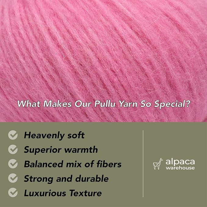 Pullu - Baby Alpaca Merino Wool Yarn Set of 3 Skeins Worsted Weight - Sourced - Image 2