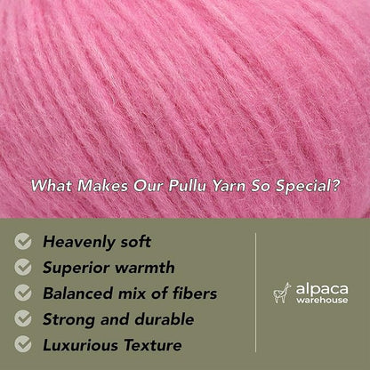 Pullu - Baby Alpaca Merino Wool Yarn Set of 3 Skeins Worsted Weight - Sourced - Image 2