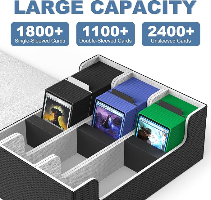 Mlikero Card Deck Case for Trading Cards 1800+, Trading Card Storage Box - Image 2