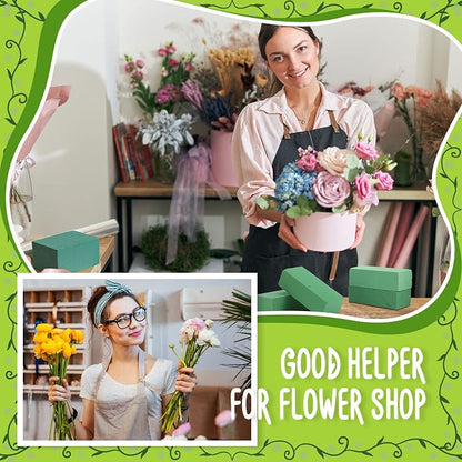 Pangda 30 Pcs Floral Foam Blocks 7. 9''lx3. 5''wx2. 4"h Green Wet and Dry - Image 3