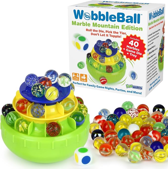 Funwares WobbleBall 3-Tier Marble Balance Game, 40 Marbles Included, Skill & by Funwares