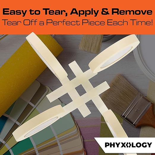 No-Residue 1 in, 60 Yd Masking Tape 1 Pk. Easy-Tear Pro-Grade Removable - Image 4