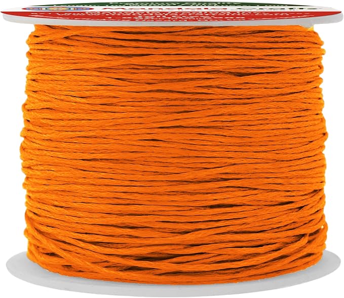 Mandala Crafts 1mm 109 Yards Orange Cotton Waxed Cord by MandalaCrafts