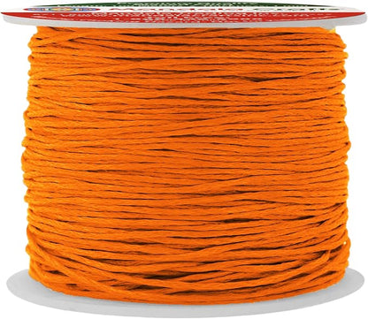 Mandala Crafts 1mm 109 Yards Orange Cotton Waxed Cord by MandalaCrafts