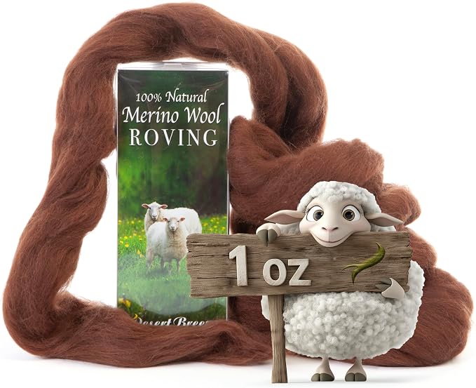 Desert Breeze Distributing 100% Natural Merino Wool Roving by DesertBreezeDistributing