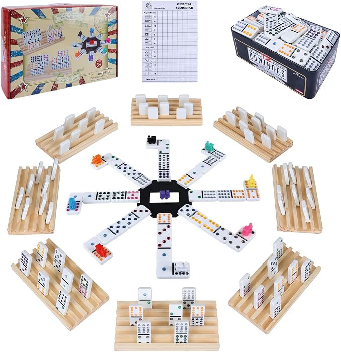 Double 12 Mexican Train Dominoes Set by Gothink