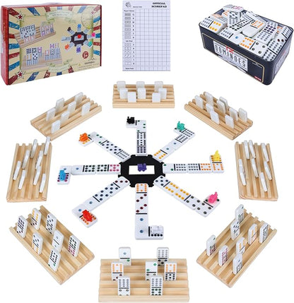 Double 12 Mexican Train Dominoes Set by Gothink
