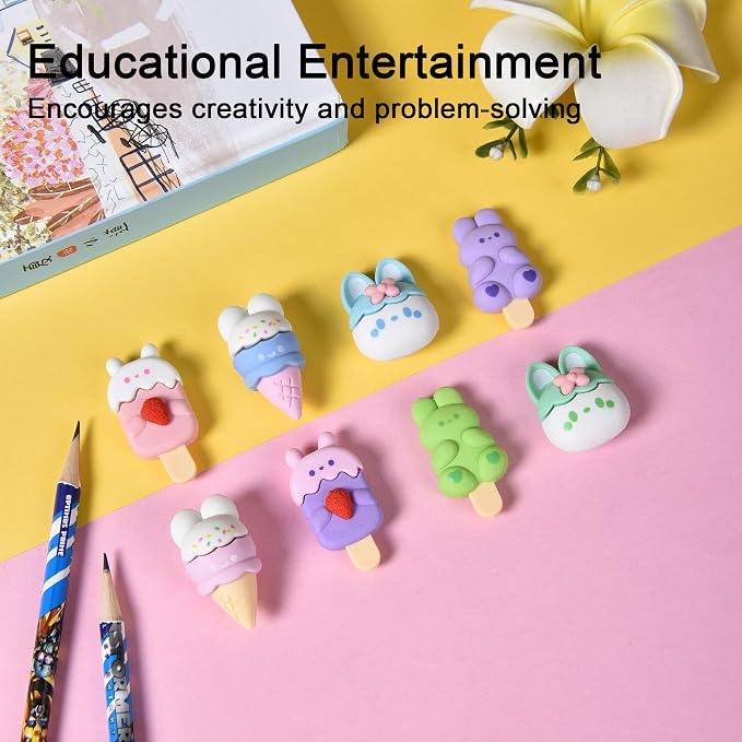 HILAZA 16 Pcs Ice Cream Erasers - Image 4