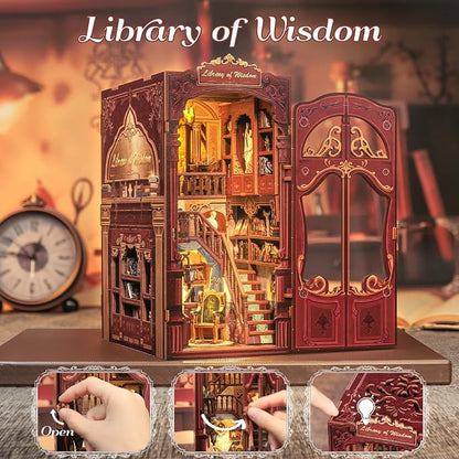 Fsolis Book Nook Kits, DIY Miniature House Kit 3D Puzzles - Image 4