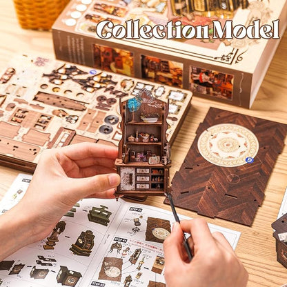 Fsolis Book Nook Kit, DIY Miniature Dollhouse Kit - Image 4