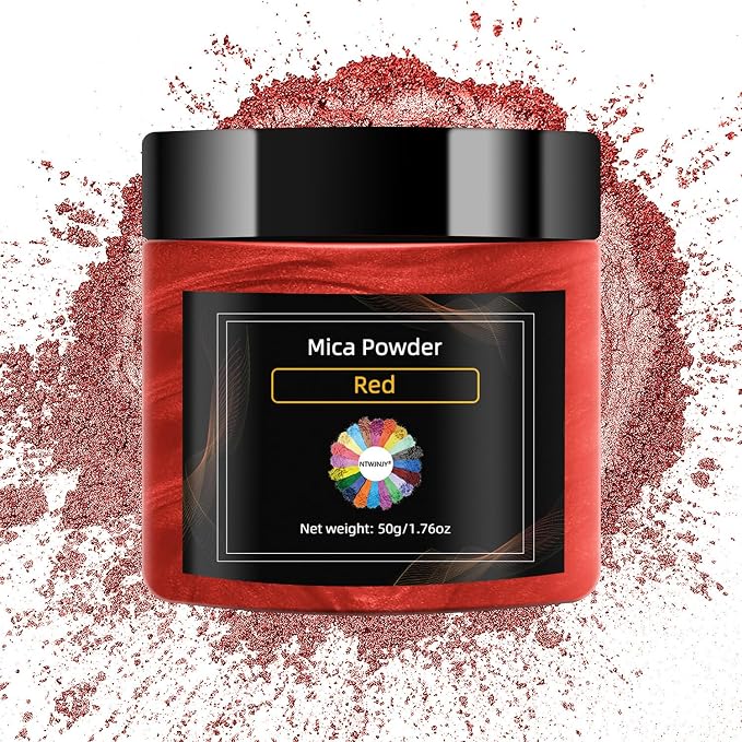 Red Mica Powder for Epoxy Resin，Natural Shimmer Mica Powder Used for Coloring by NTWJNJY