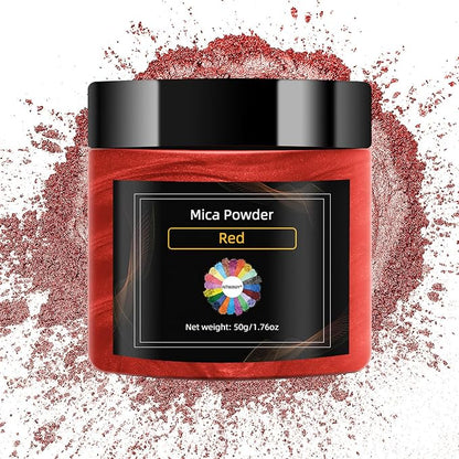 Red Mica Powder for Epoxy Resin，Natural Shimmer Mica Powder Used for Coloring by NTWJNJY