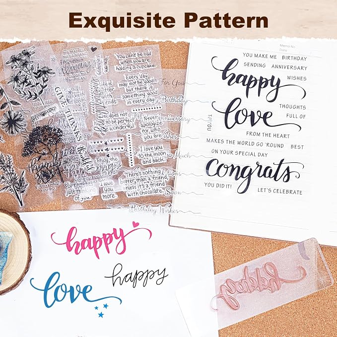 UCEC 4 Sheets Words Clear Stamps in Classic - Image 4