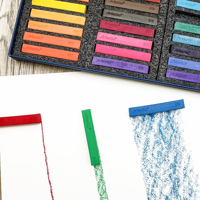 Artecho 48pcs Soft Pastels, 46 Colors Including 4 Fluorescent Colors, Extra - Image 4