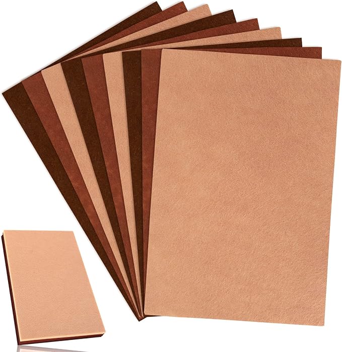 Whaline 18Pcs Felt Fabric Sheets Soft Thick Assorted Brown Craft Felt Pack by Whaline