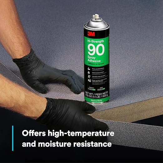 3M Hi-Strength 90 Spray Adhesive, Bonds Laminate, Net Wt 12.23 oz - Image 5