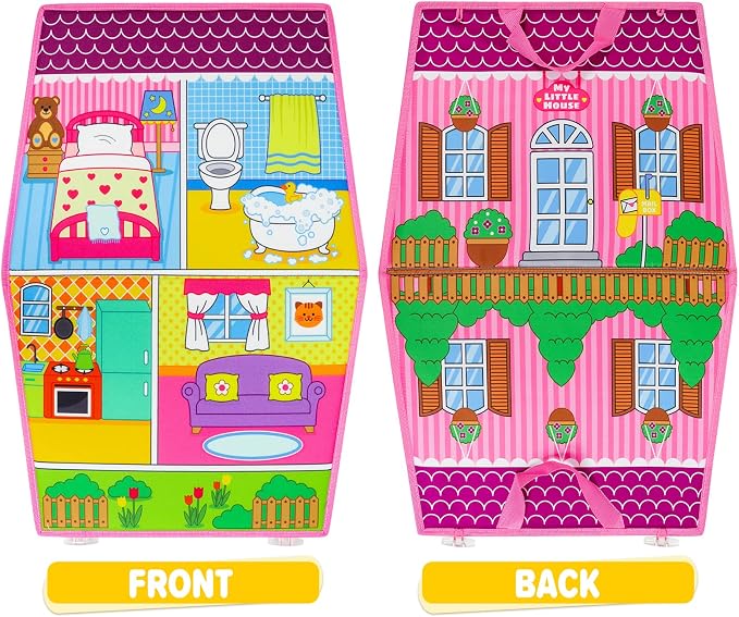 OKOOKO Dress Up House Felt Board 35PCS Double-Sided Foldable Dress Up Teaching - Image 6
