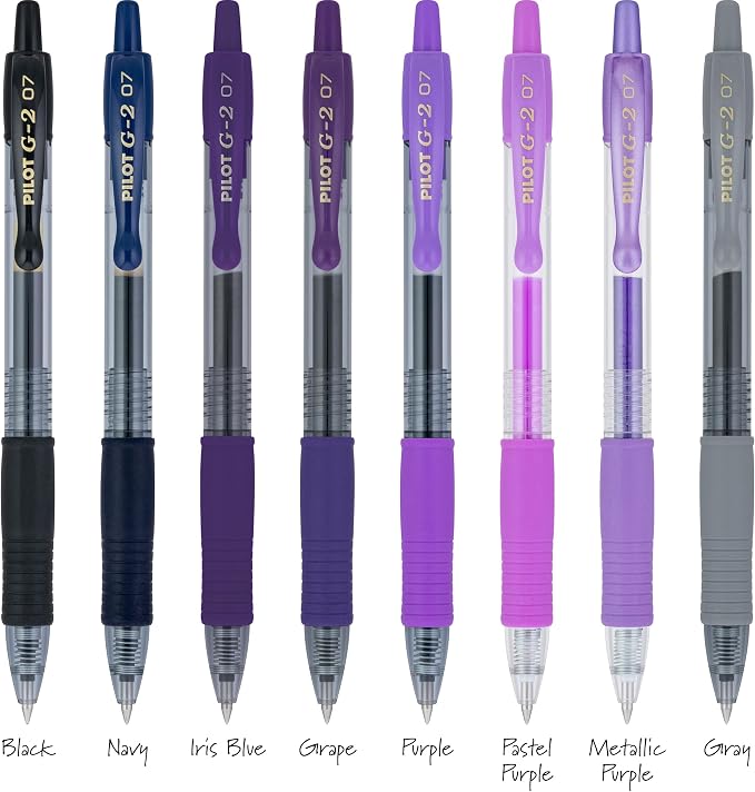 Pilot G2 Premium Gel Roller Pens, Fine Point Gel Pens, Boost Purple Pack - Image 6