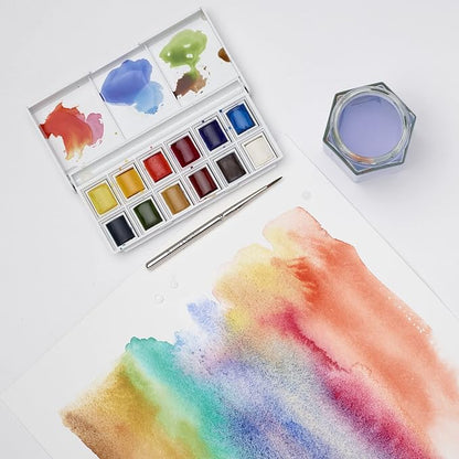 Winsor & Newton Cotman Watercolor Paint Set, Sketchers' Pocket Set, 12 Half Pan - Image 5