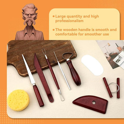 Pottery Tools Kit, Clay Tools Set, Ceramic Tool Kit, Pottery Tools and Supplies - Image 3