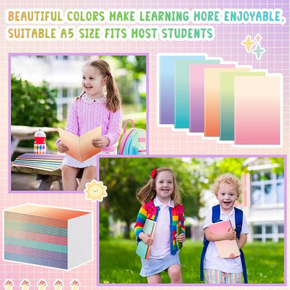 Handepo 100 Pack Composition Notebooks A5/A6 Ruled Lined Composition Kraft - Image 5